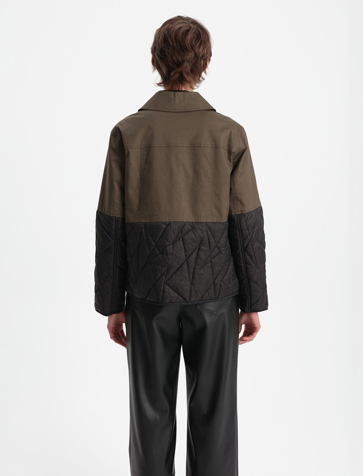 QUILTED TRIMMED BUTTONED JACKET