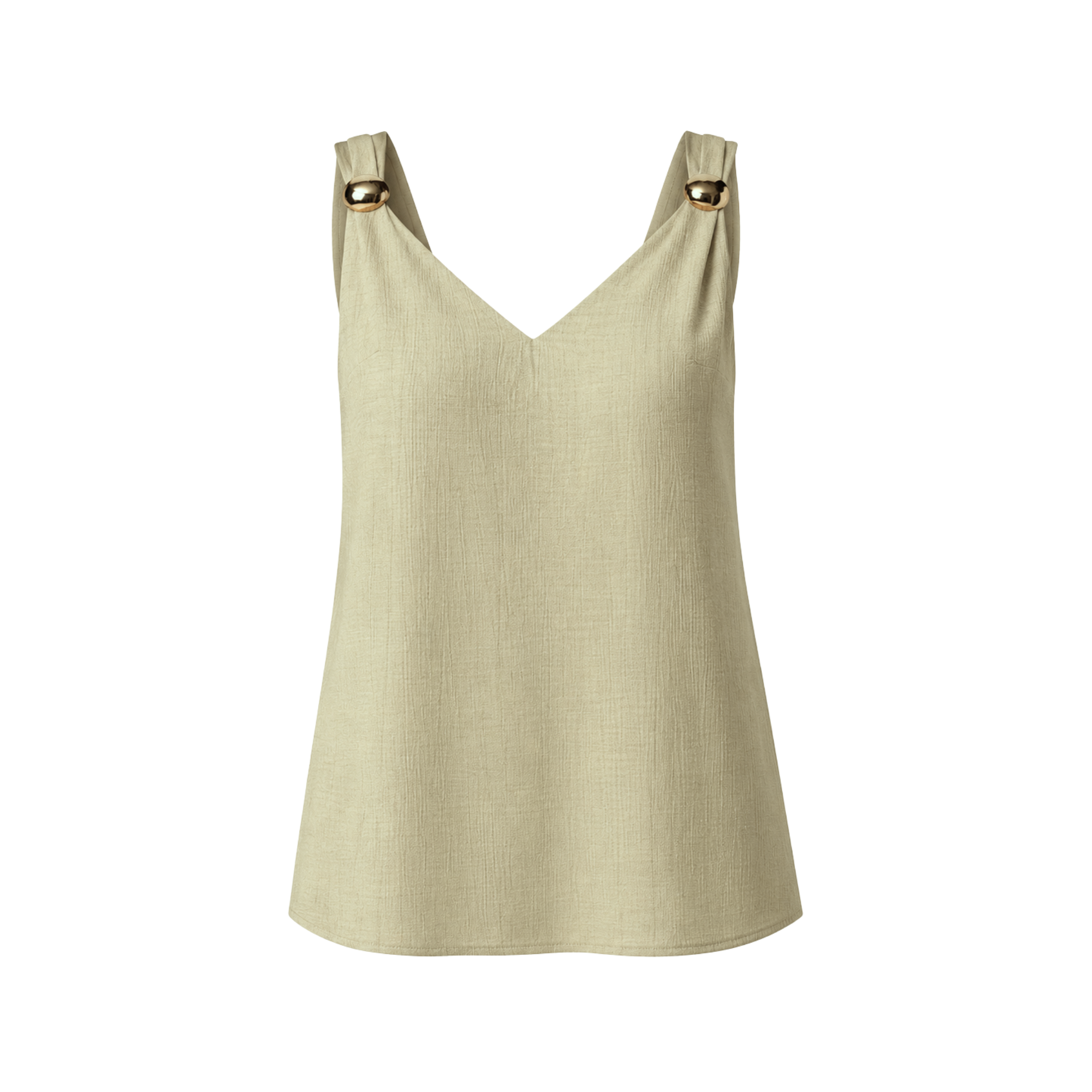 GOLD BUCKLE DETAIL BLOUSE AND TROUSERS SET OLIVE