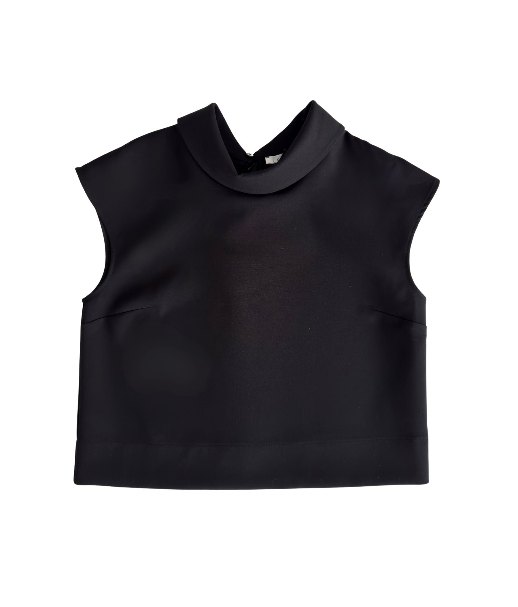 BACK DETAILED HIGH NECK BLOUSE BLACK