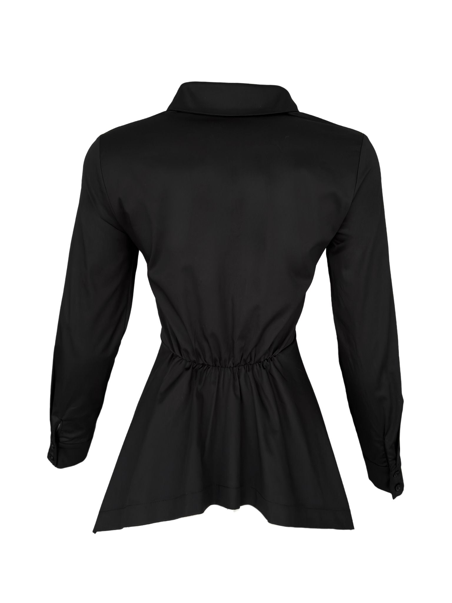 BELLA RUFFLED SHIRT BLACK