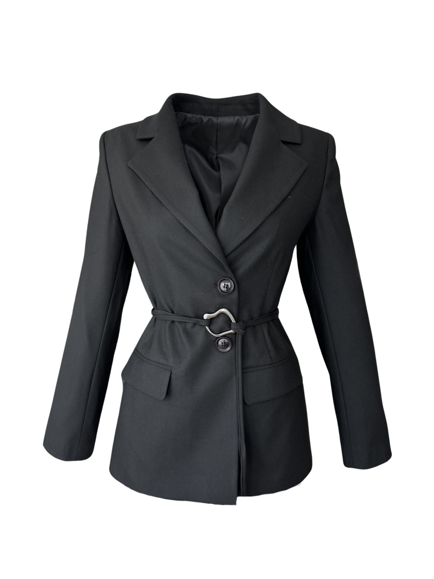 BELTED JACKET BLACK