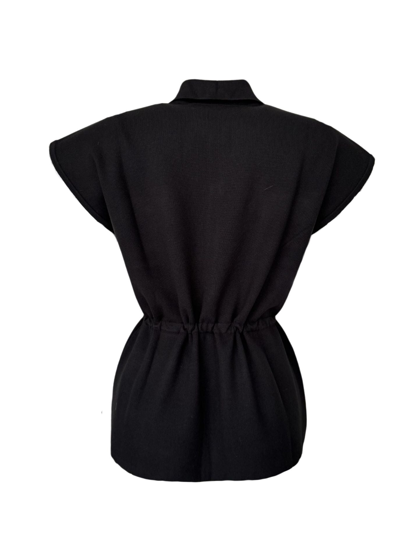 LESLY AT THE WAIST ADJUSTABLE KNITTED JACKET BLACK