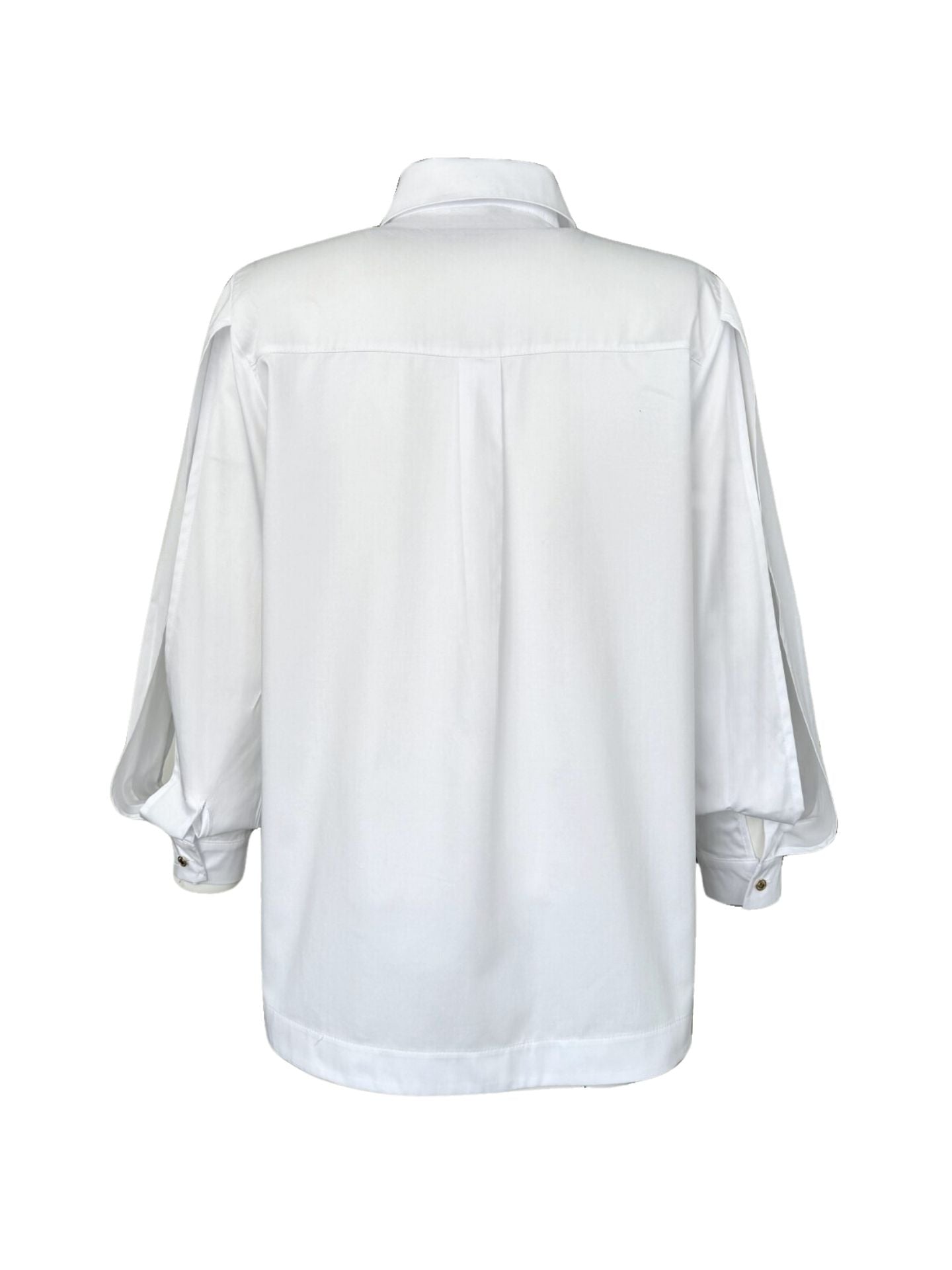 POCKET DETAIL CUT-OUT SLEEVES SHIRT