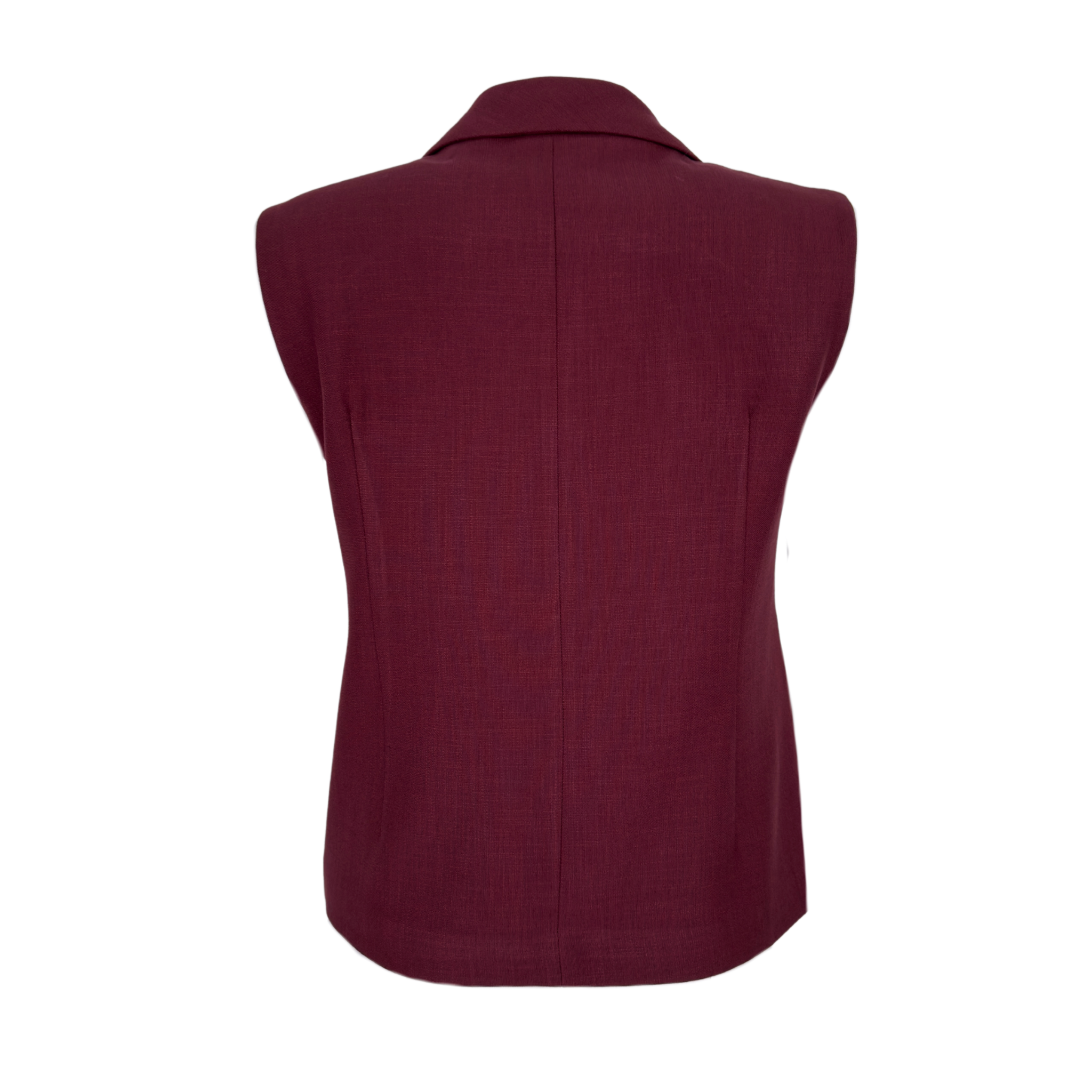 CARMEN DOUBLE BUTTONED VEST BURGUNDY