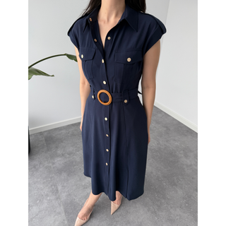 الذهب DÜĞME DETAYLI TENCEL ELBISSE لاسيفيرت