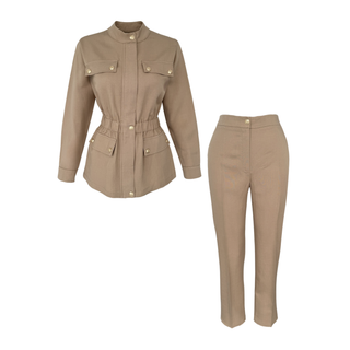 RIVER GOLD DÜĞMELİ TAKIM CAMEL