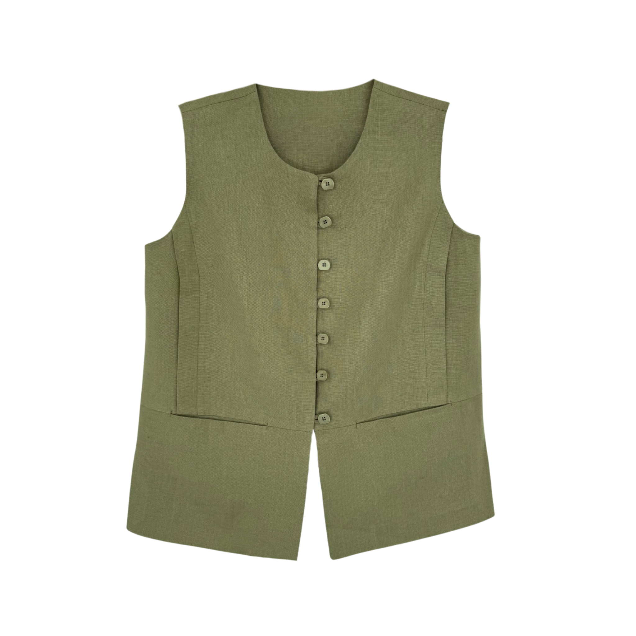 KELLY 100% LINEN SET KHAKI