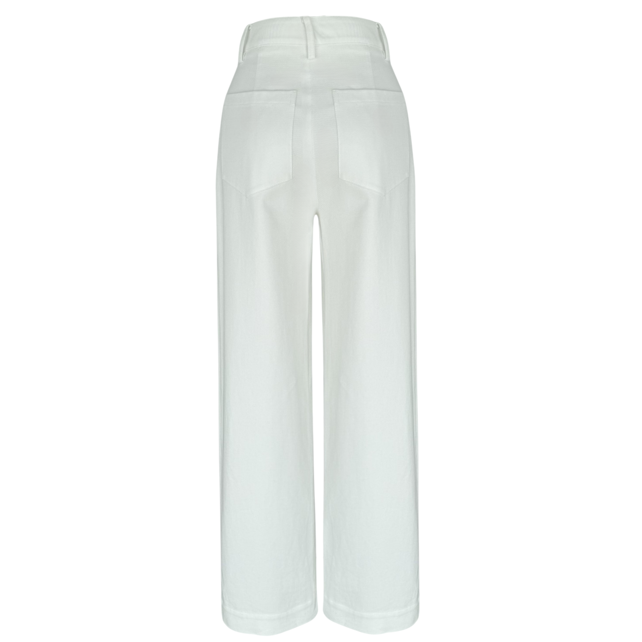 PLEAT DETAIL PALAZZO DENIM TROUSERS