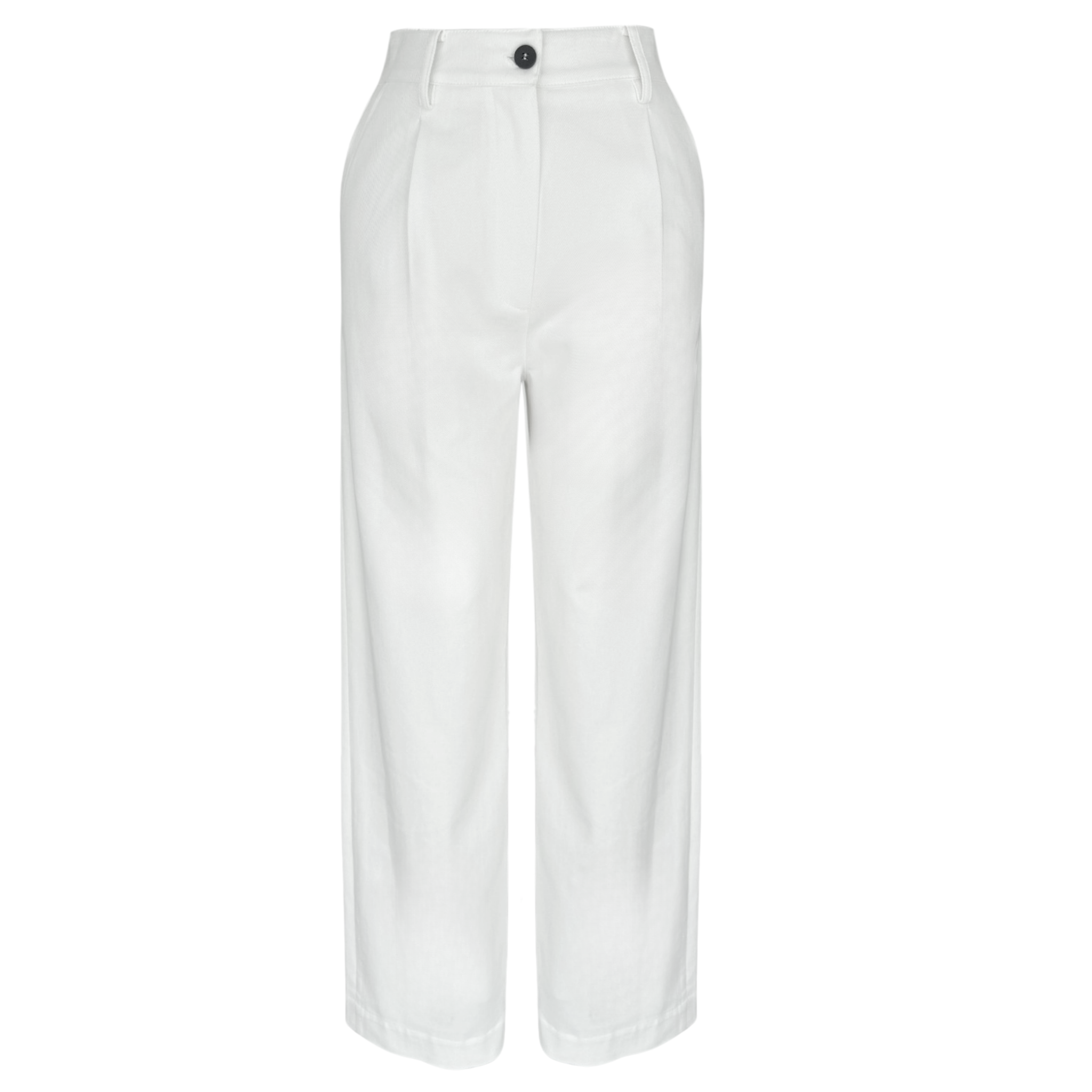 PLEAT DETAIL PALAZZO DENIM TROUSERS