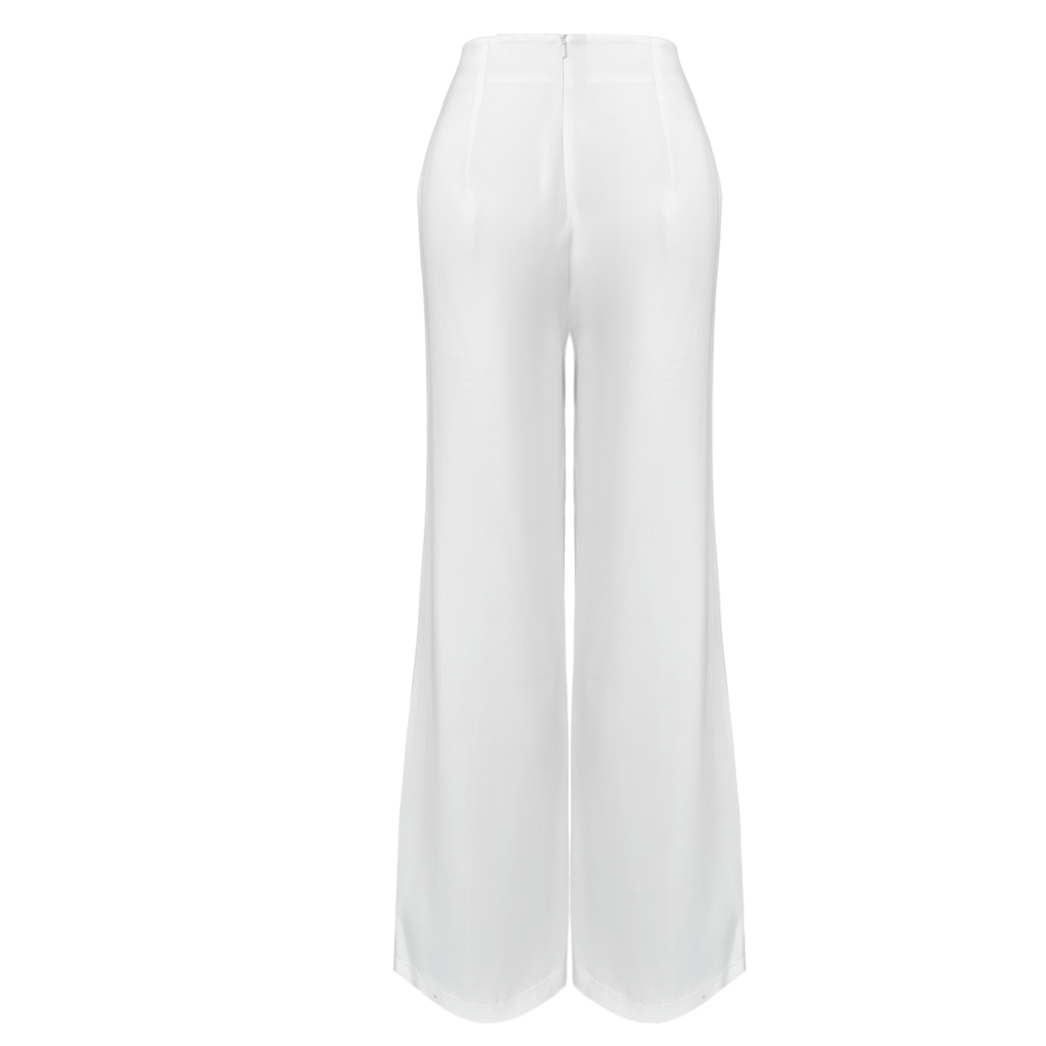 SHERRI EMBROIDERY DETAILED COTTON SATIN TROUSERS