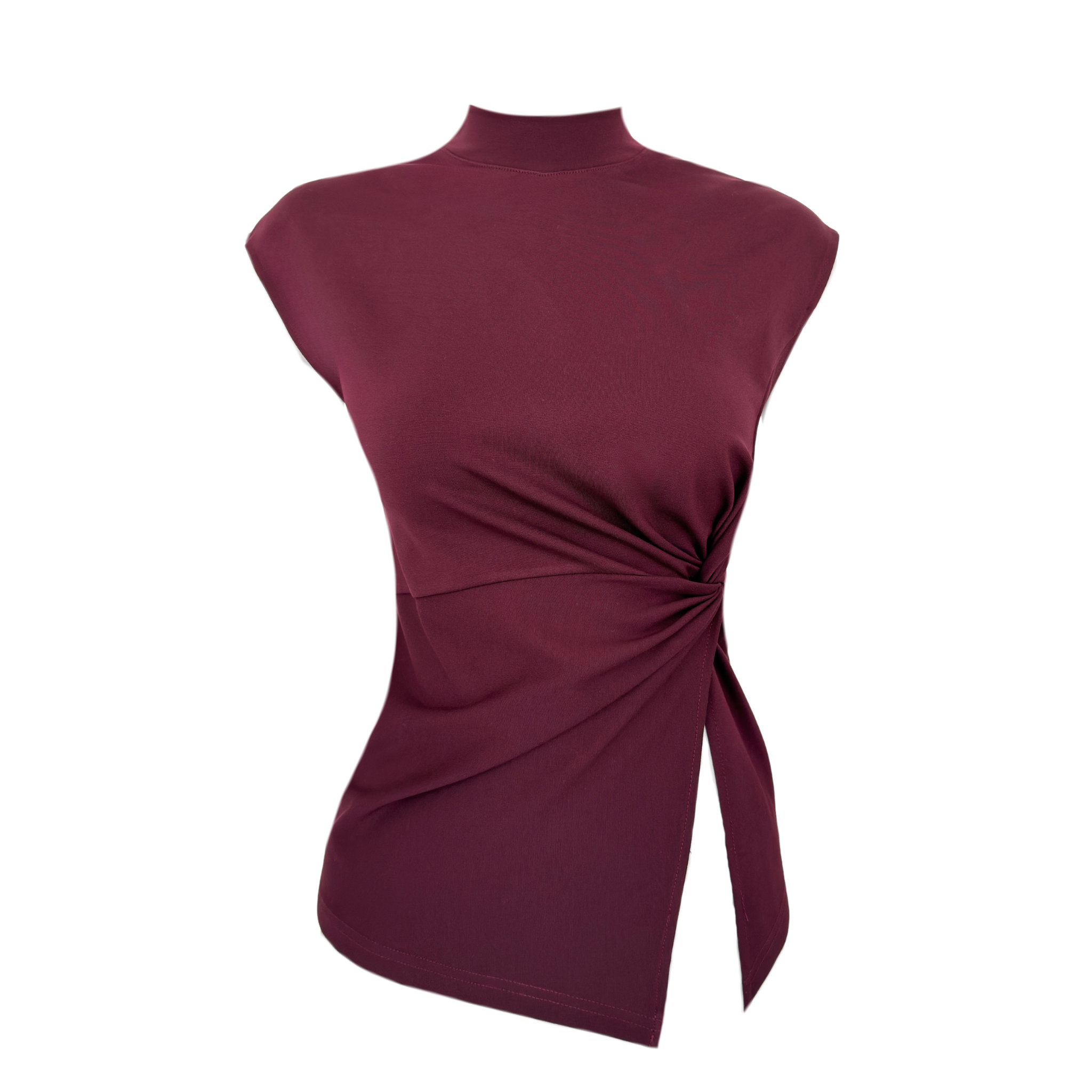 ASYMMETRIC BLOUSE AND PLEATED SKIRT SET