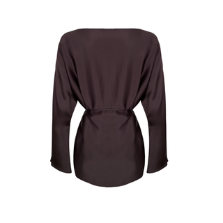 %100 RAYON SATEN IŞILTILI TAKIM KAHVE