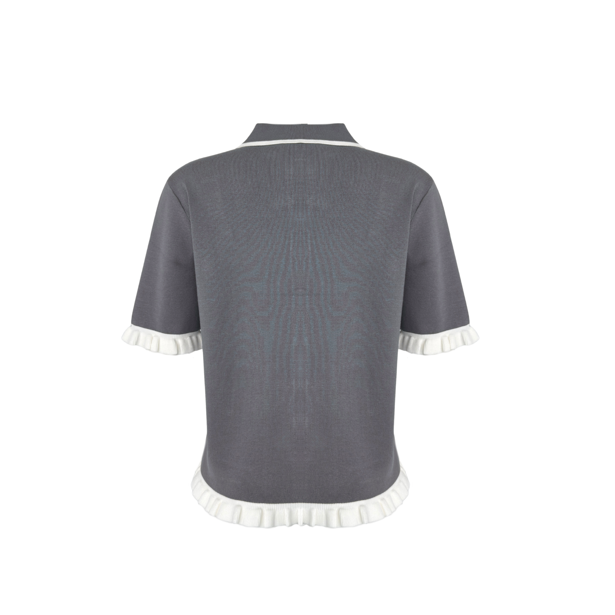 LOLA PEARL BUTTONS KNIT GREY