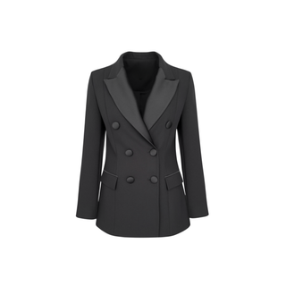 SATIN COLLAR DETAIL SET, BLACK