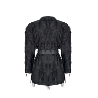 BLACK SET WITH WAIST BELT AND TASSEL DETAIL