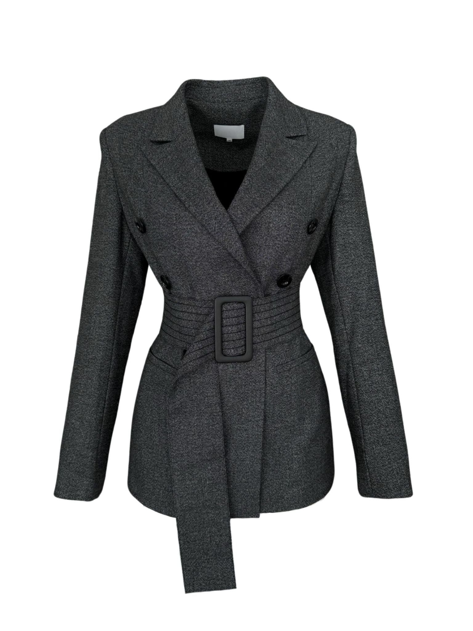 DREW BELTED JACKET ANTHRACITE