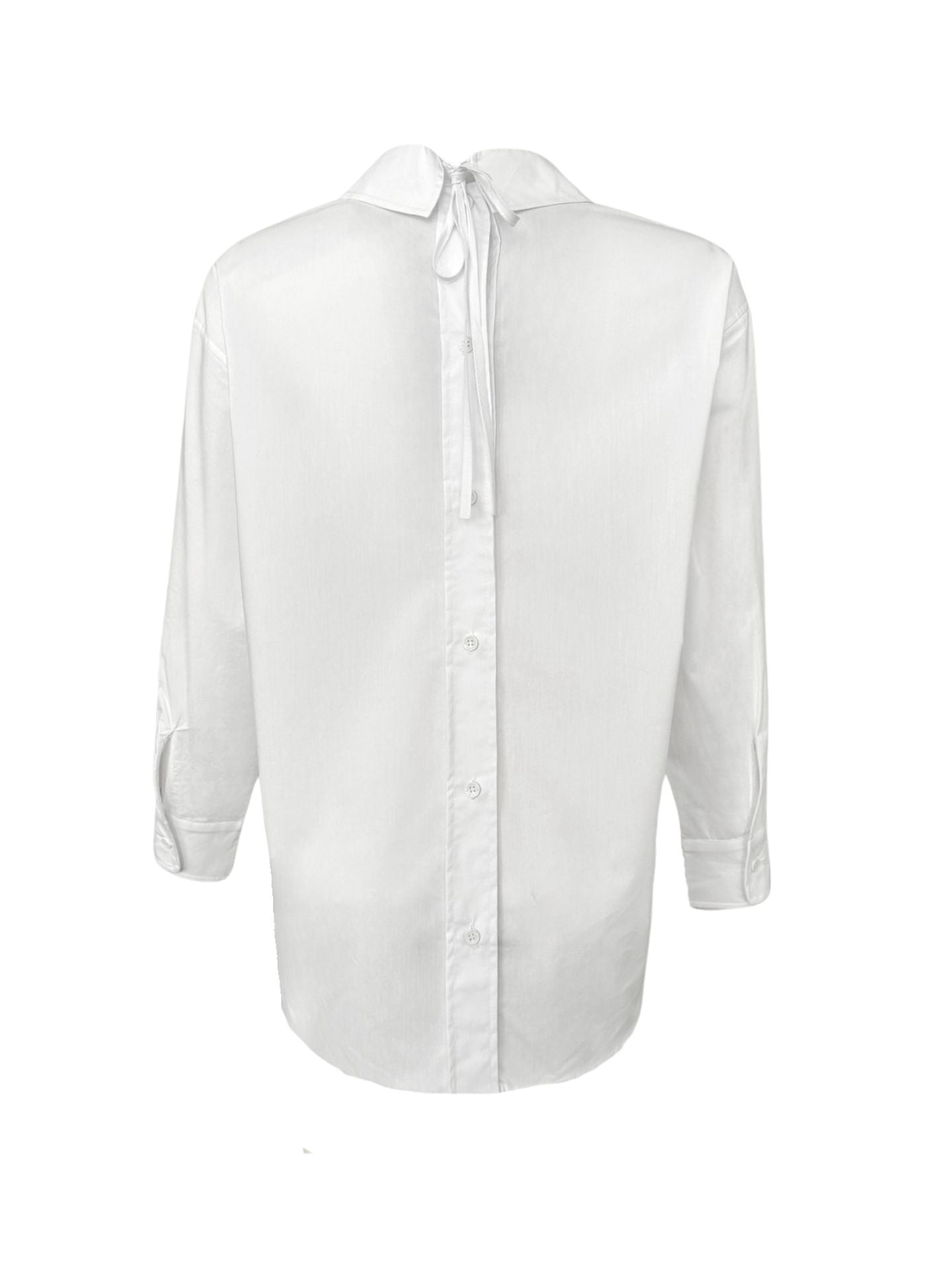 ADEN TIE BACK DETAILED SHIRT WHITE