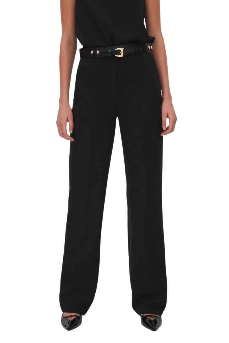 HIGH WAIST BELTED TROUSERS