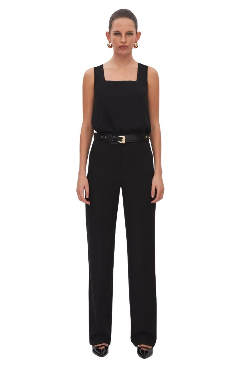HIGH WAIST BELTED TROUSERS