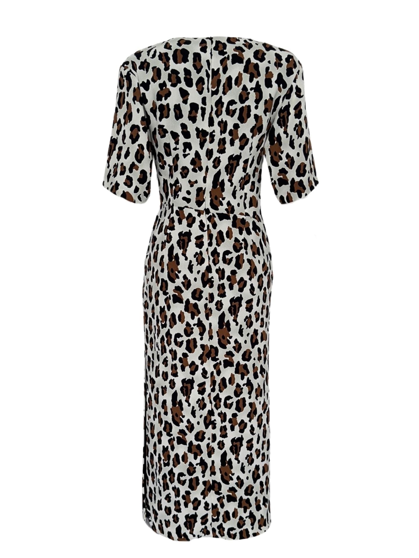 KNOT WAIST DETAIL LEOPARD PRINT DRESS