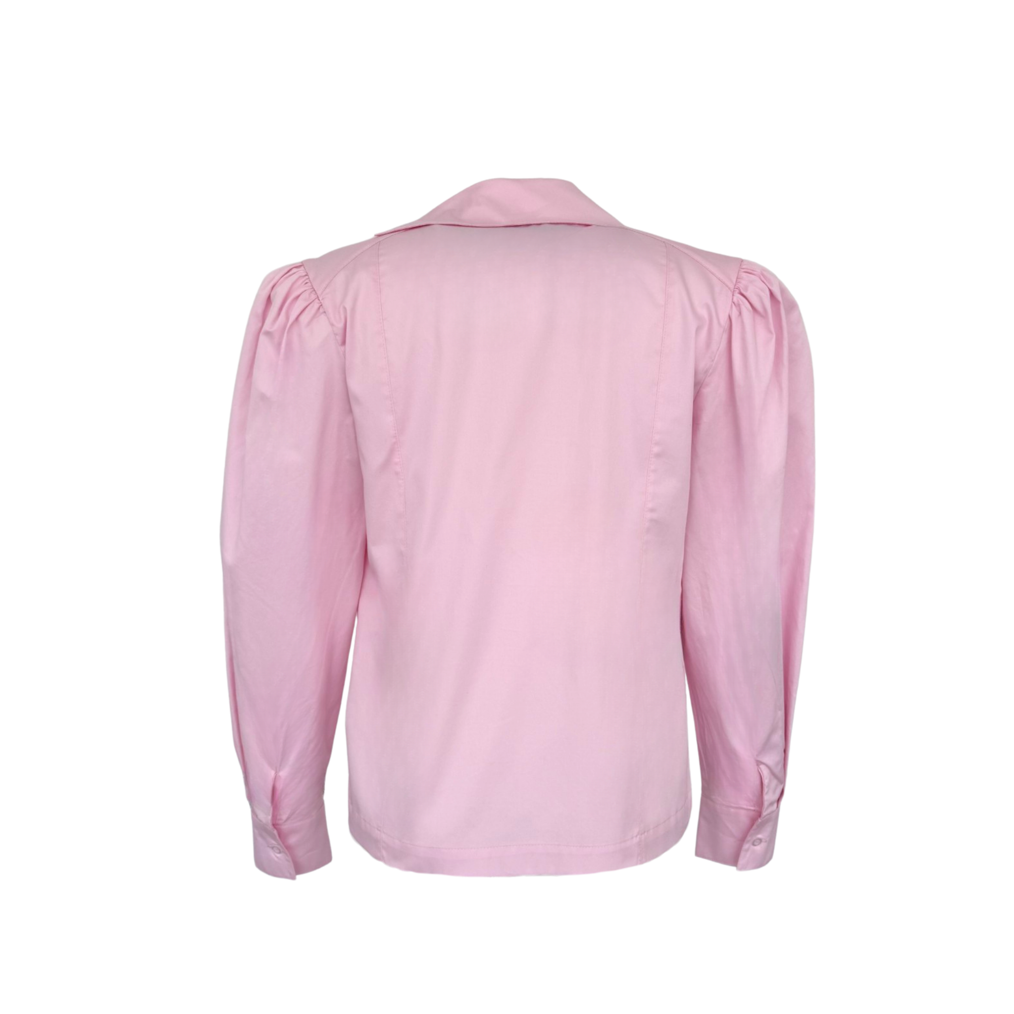 BERRY ASYMMETRIC NECKLINE DETAILED SHIRT PINK