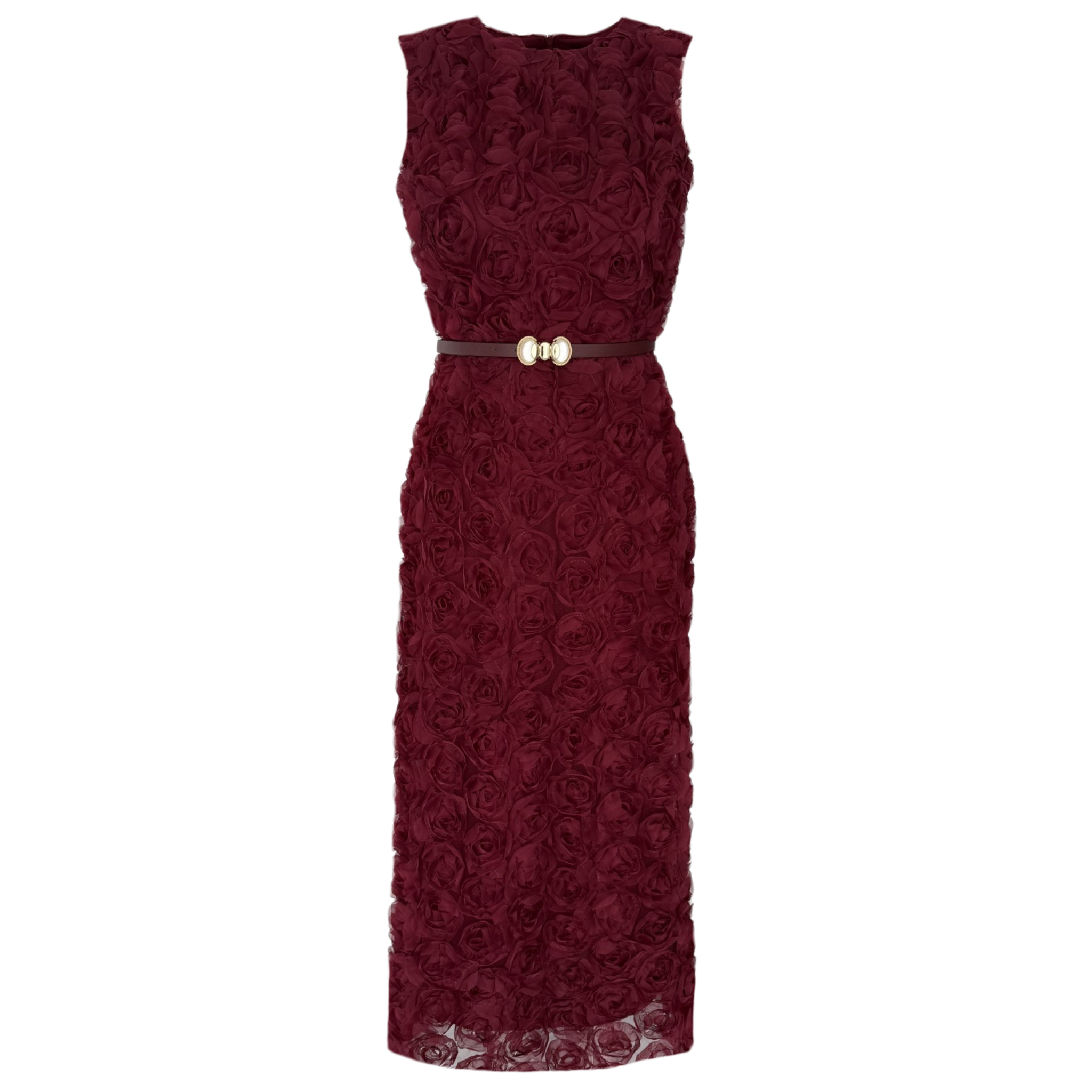 ROSALIE DESIGN DRESS BURGUNDY