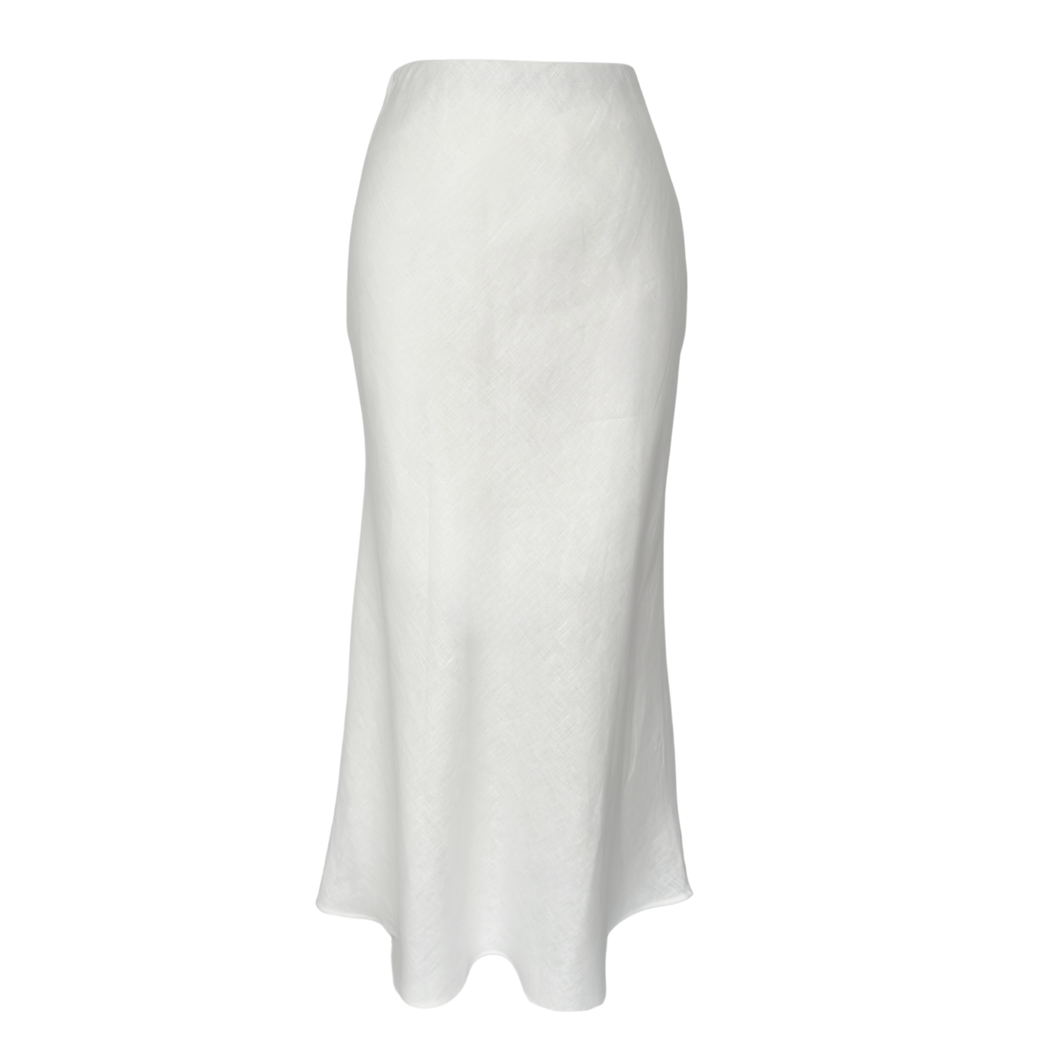 100% LINEN SKIRT WHITE