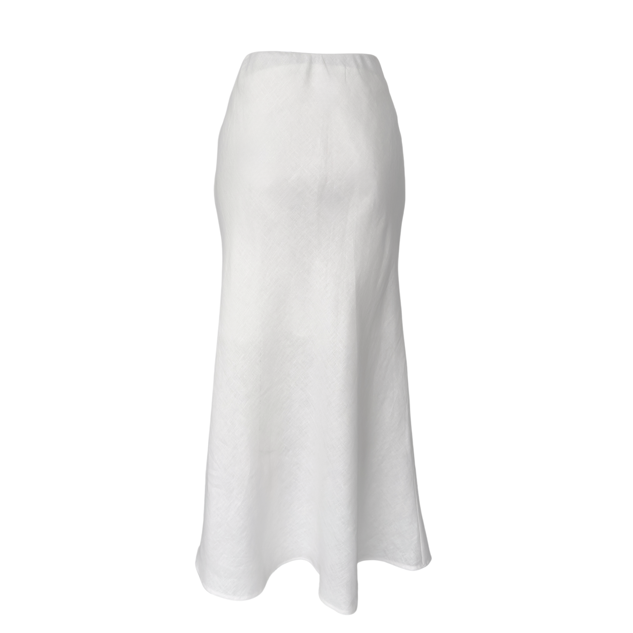 100% LINEN SKIRT WHITE