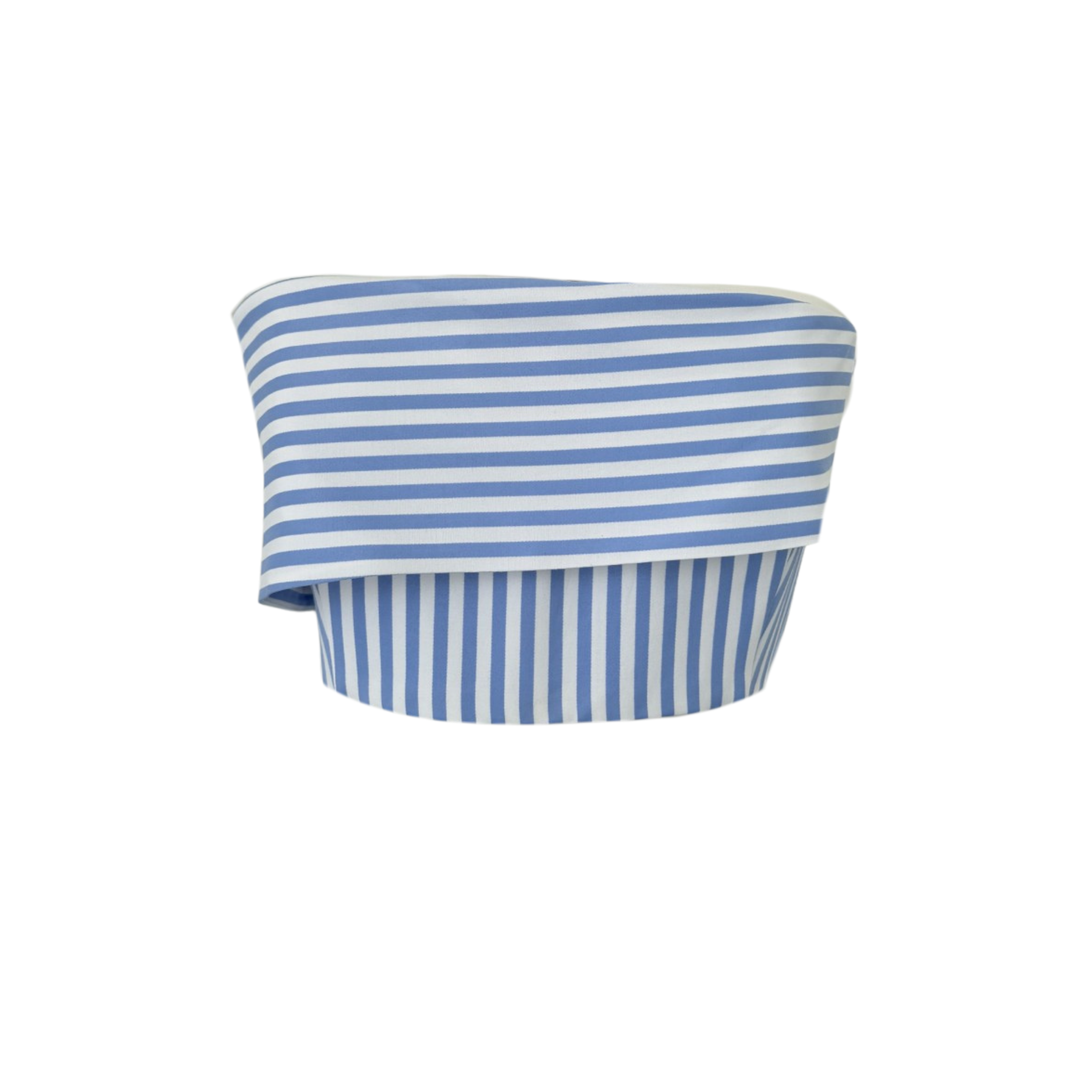STRIPE DETAIL ASYMMETRIC NECKLINE BUSTIER BLUE