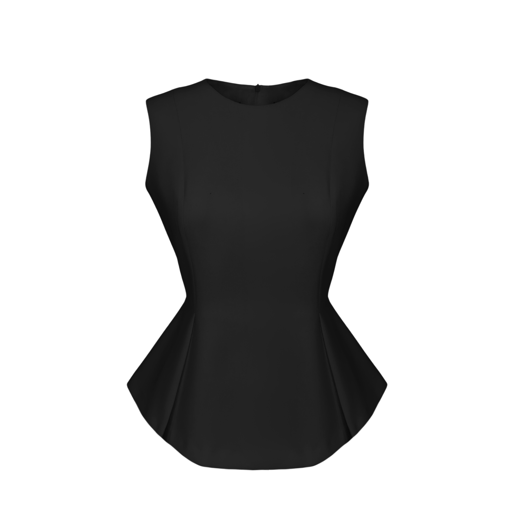 MONICA PEPLUM BLOUSE BLACK