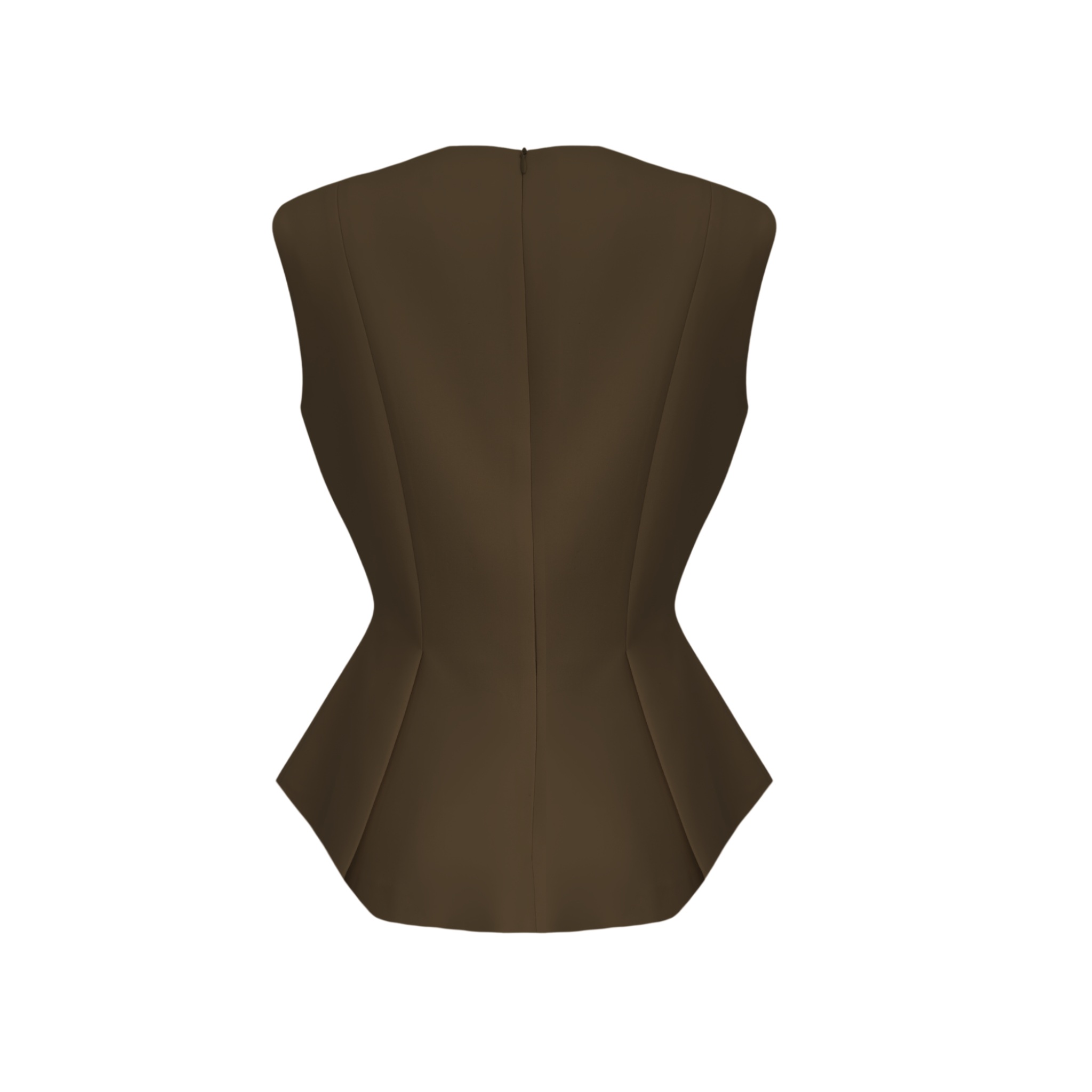MONICA PEPLUM BLOUSE BROWN