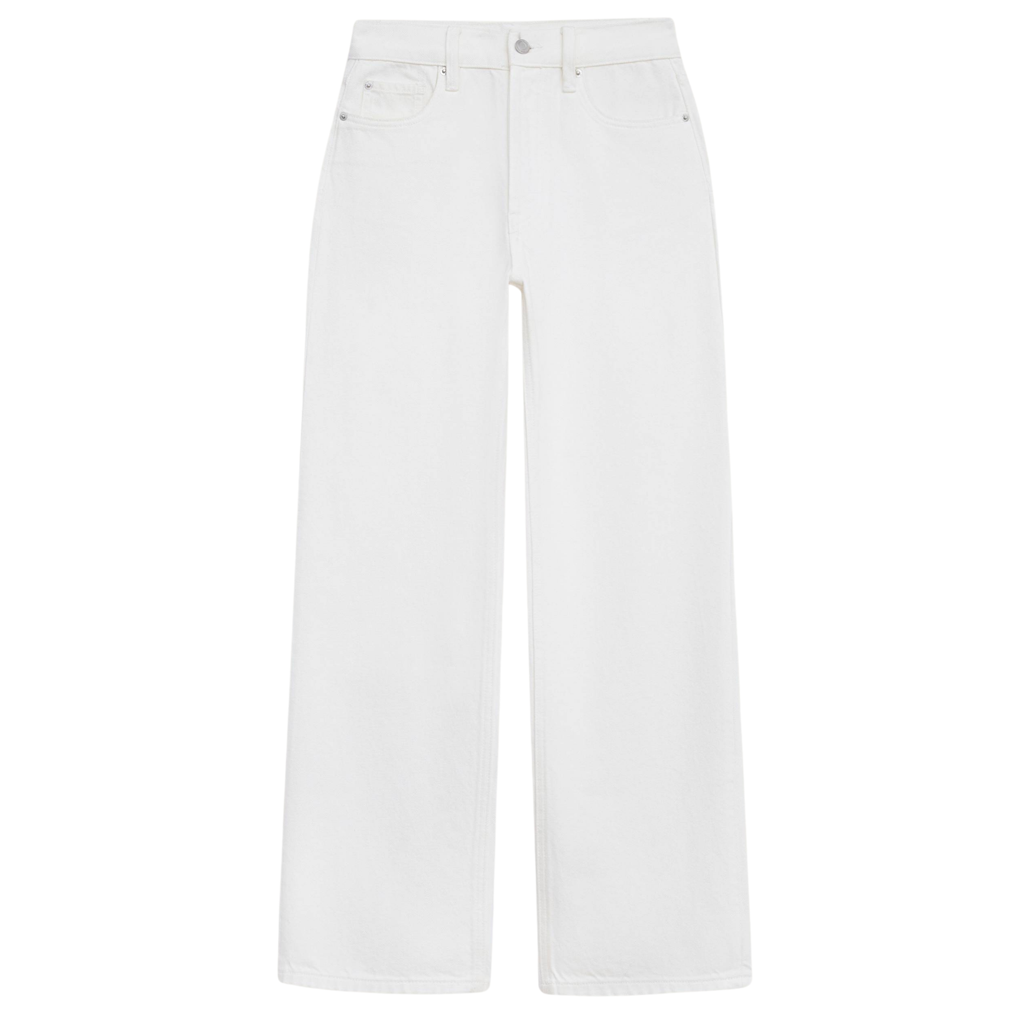 STRAIGHT FİT YÜKSEK BEL JEAN PANTOLON BEYAZ