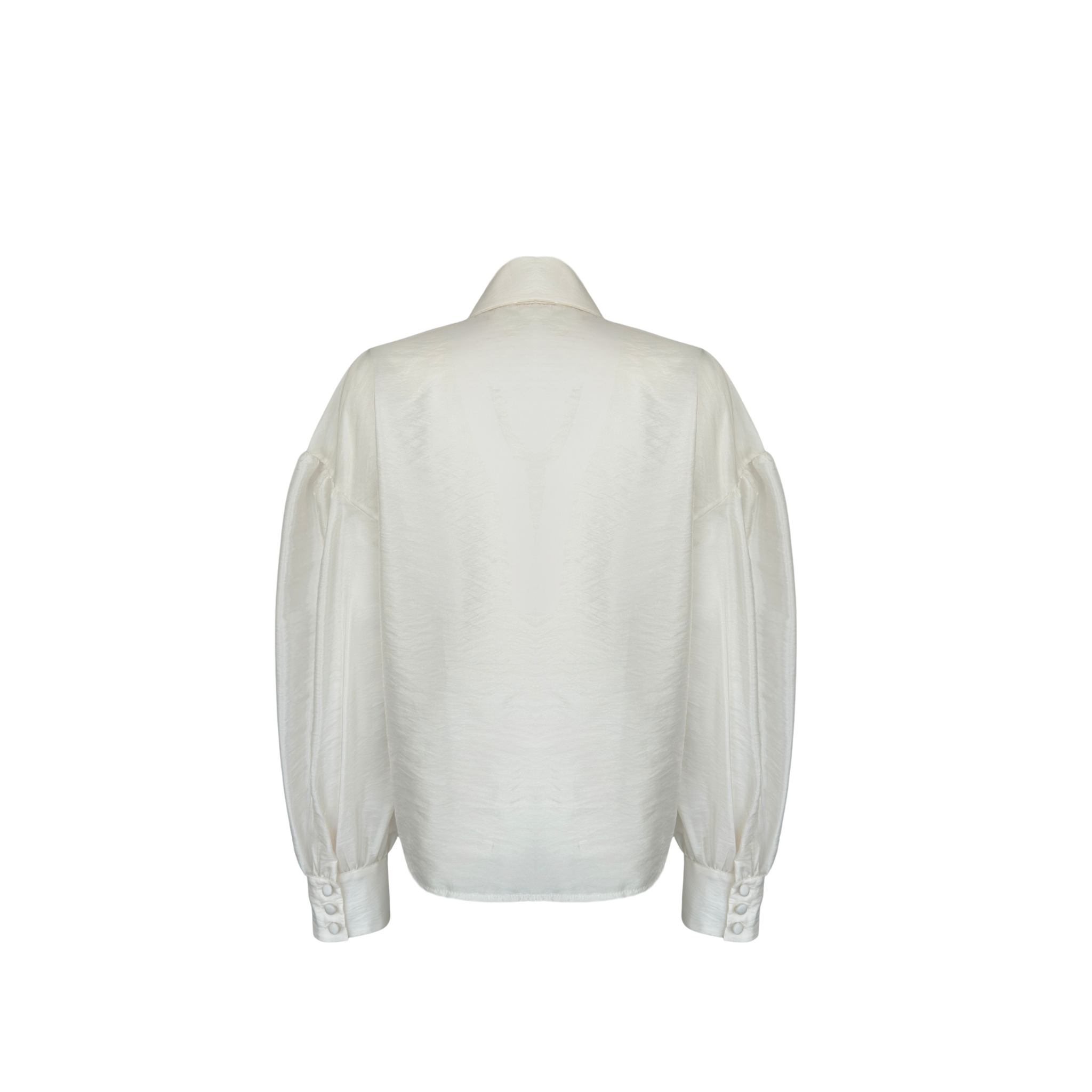 COLLAR DETAIL DESIGN BUTTONED SHIRT ECRU