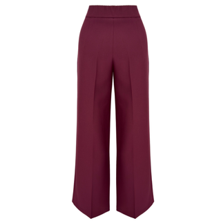 DÜĞME DETAY WİDE LEG PANTOLON BORDO