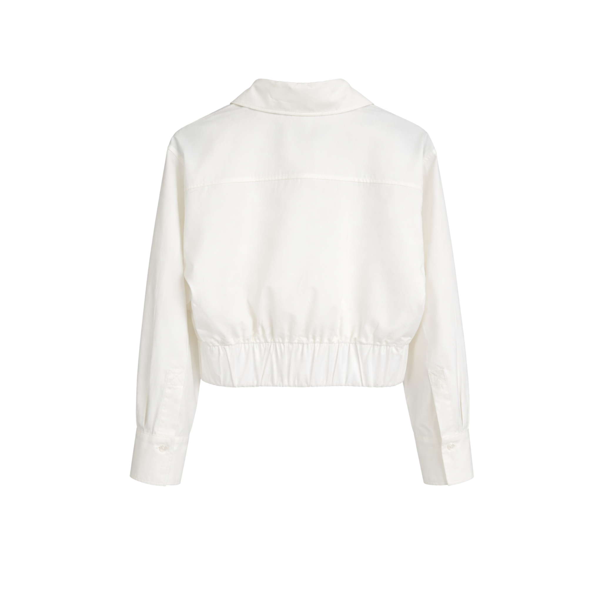 WAIST DETAIL 100% COTTON SHIRT ECRU