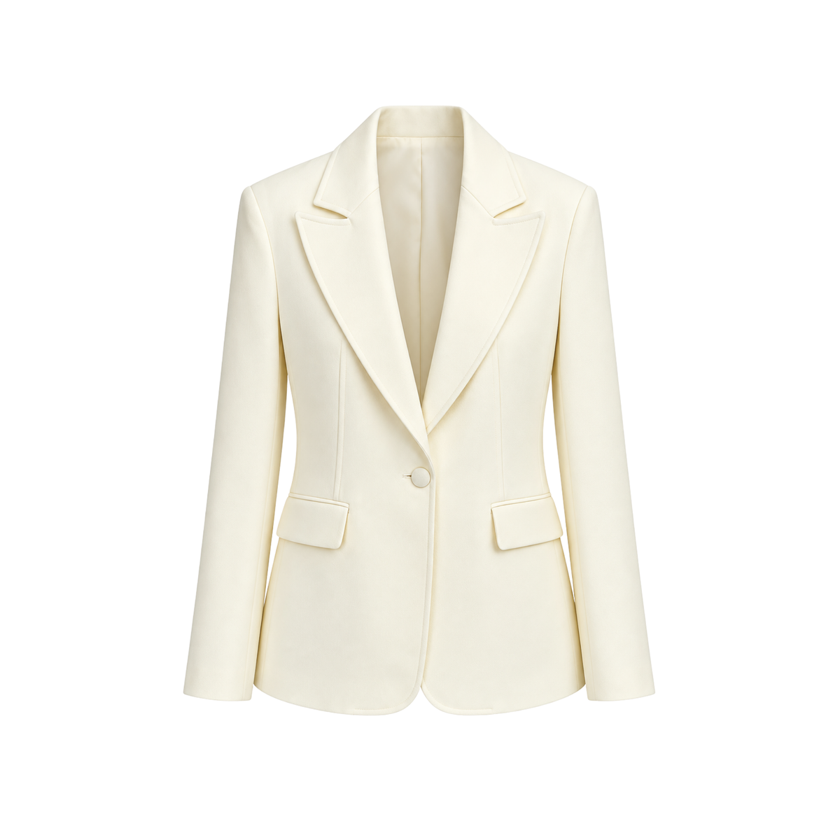 TEK DÜĞMELİ BLAZER CEKET EKRU