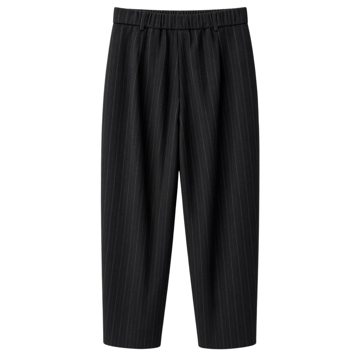 PINSTRIPE JACKET AND TROUSER SUIT BLACK
