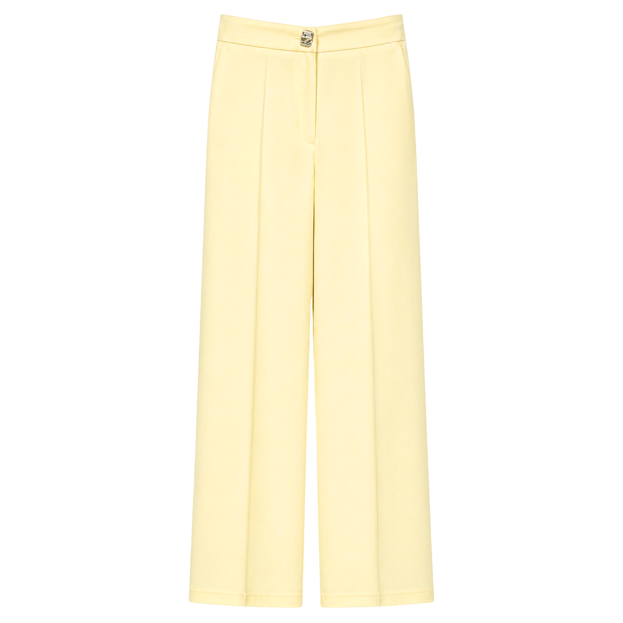 BUTTON DETAIL COTTON VEST AND TROUSERS SET YELLOW