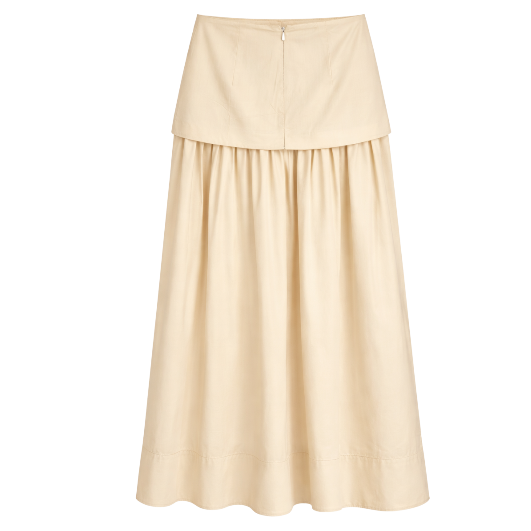 BUTTON DETAIL BLOUSE AND SKIRT SET STONE