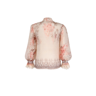 FLORAL DESEN DANTEL MİX BLUZ SOMON