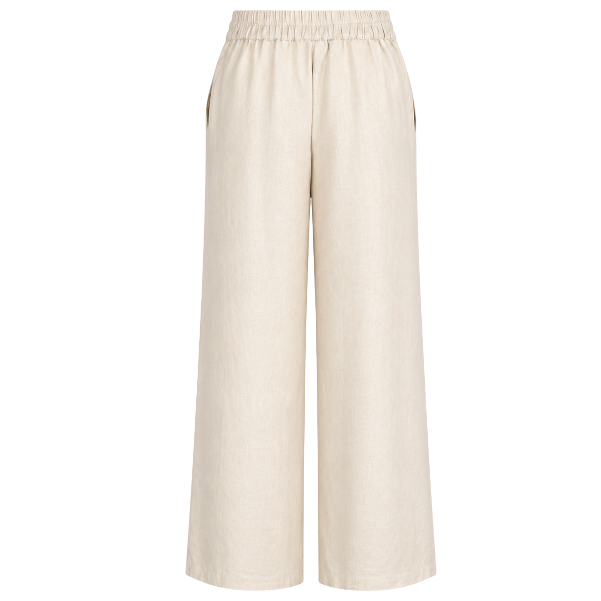 HIGH NECK WAIST-DEFINING LINEN SET STONE