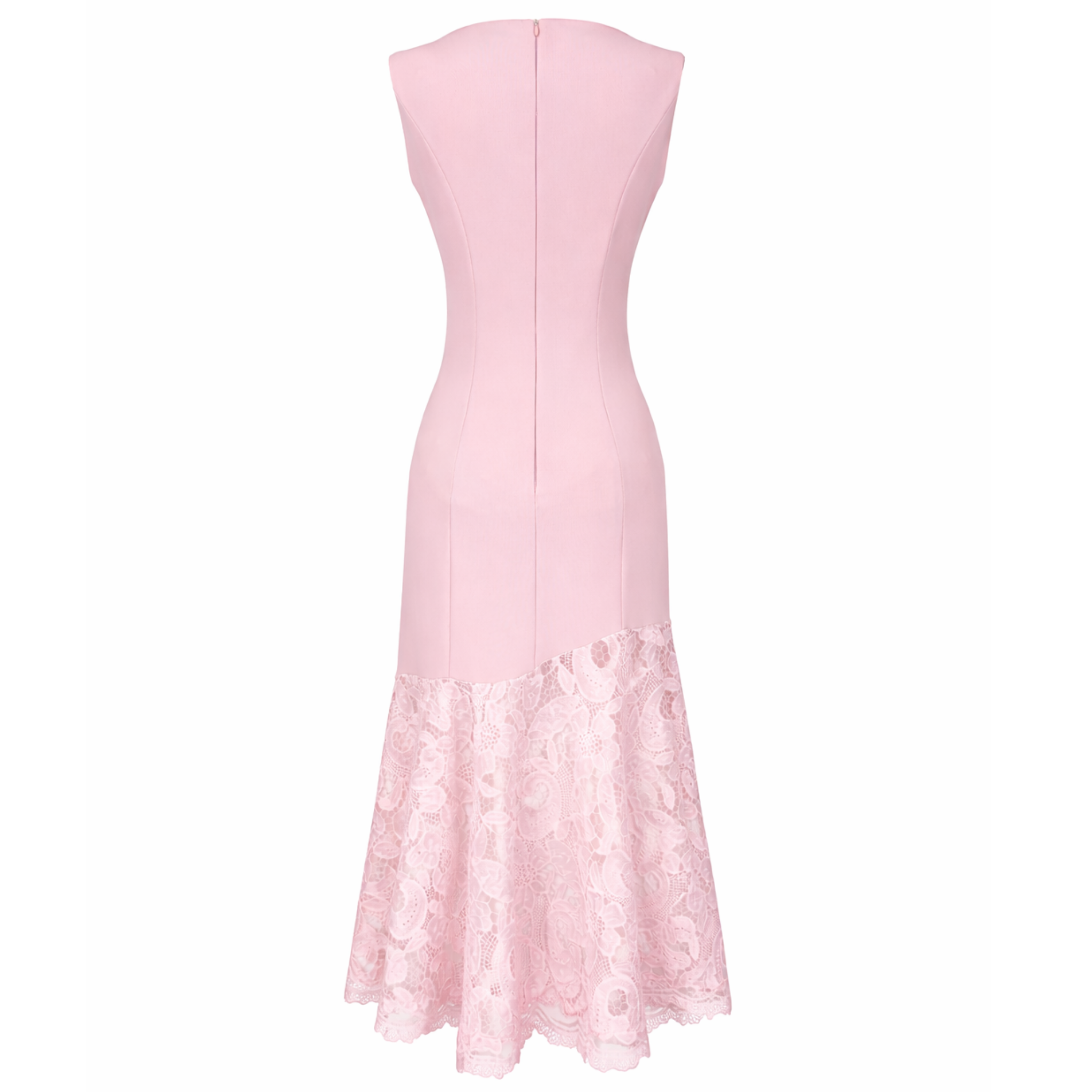 ETEĞİ GÜPÜR DETAY ELBİSE PEMBE