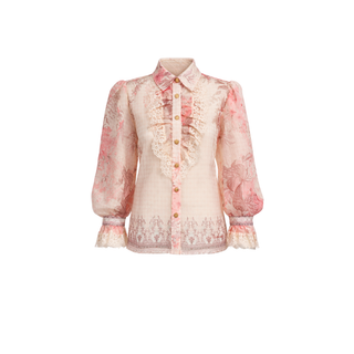 FLORAL DESEN DANTEL MİX BLUZ SOMON