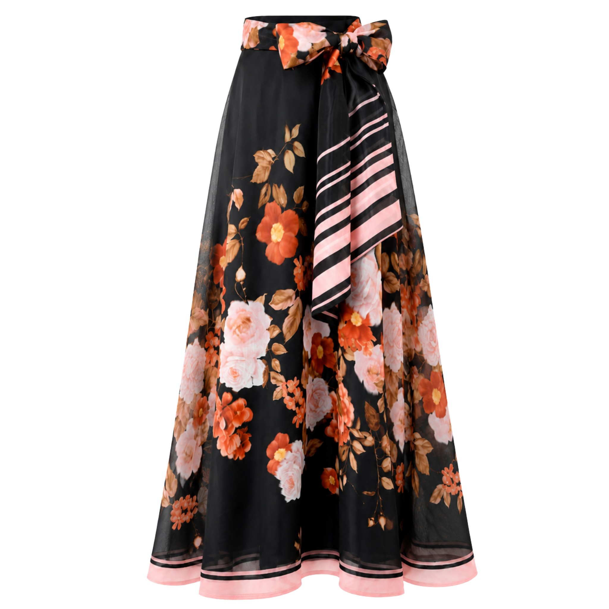 FLORAL DESEN ETEK VE GÖMLEK TAKIM SİYAH