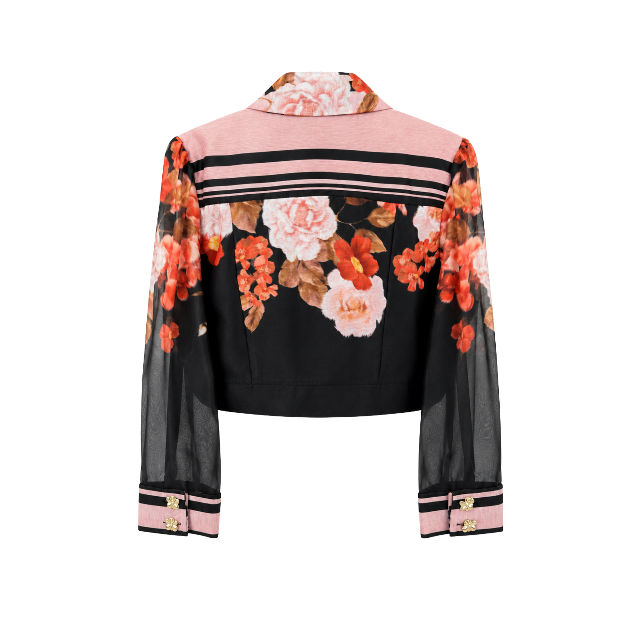 FLORAL DESEN ETEK VE GÖMLEK TAKIM SİYAH