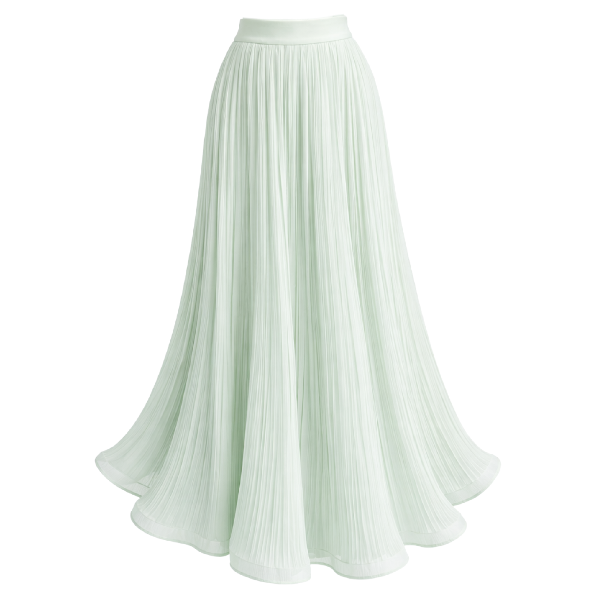 3D FLORAL SHOULDERS EMBROIDERED SET MINT