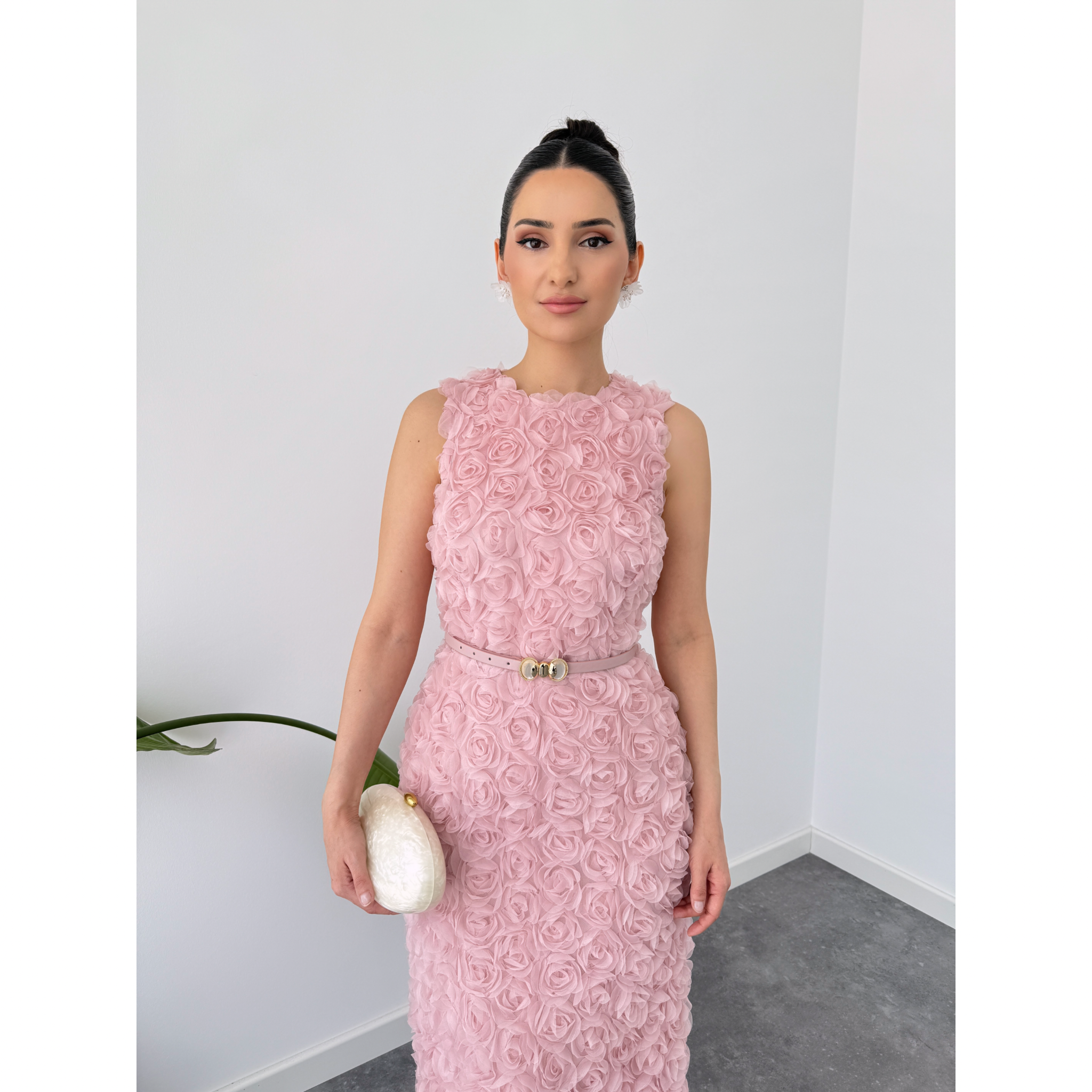 ROSALIE DESIGN DRESS POWDER PINK