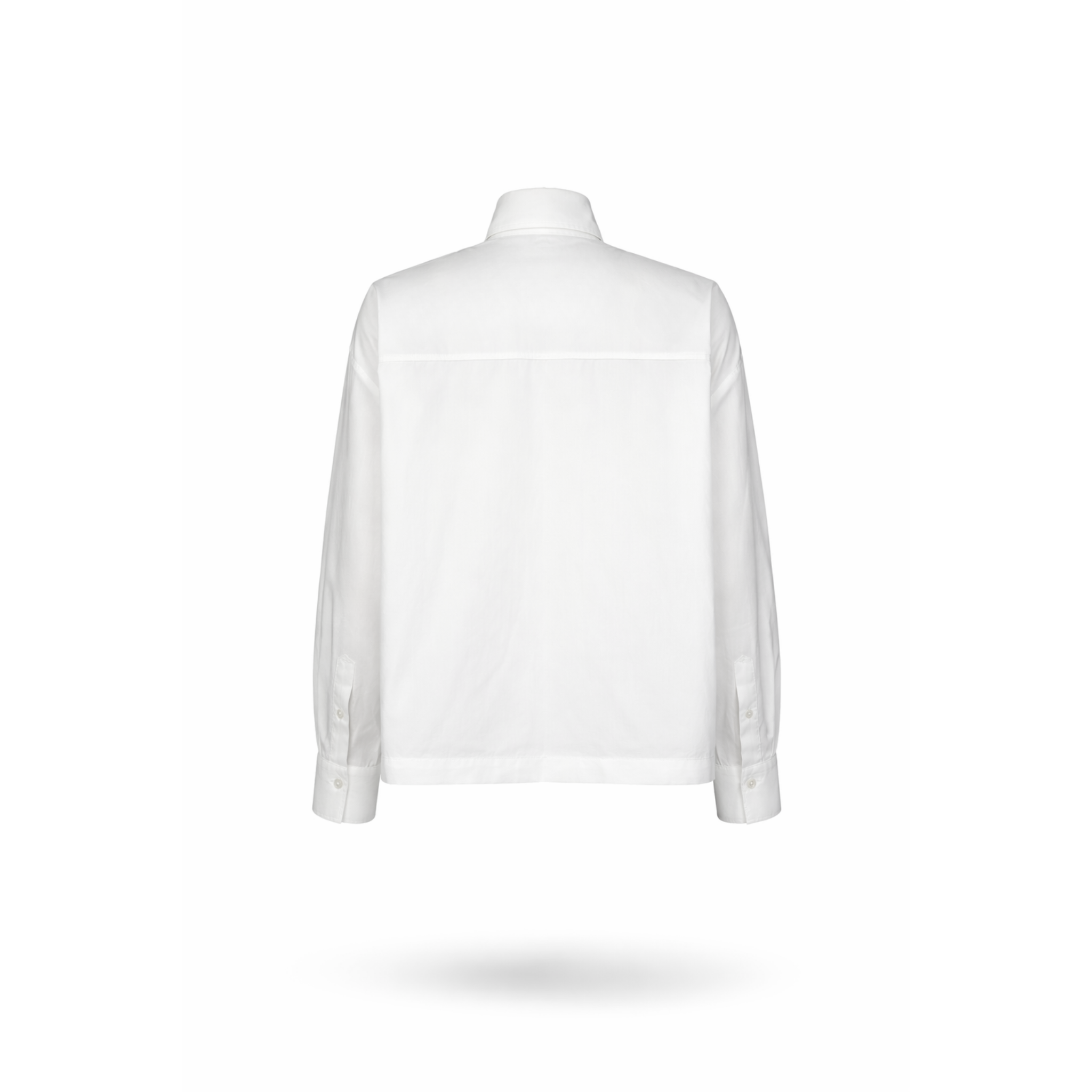 OMUZLARI İNCİ İŞLEMELİ COTTON GÖMLEK BEYAZ