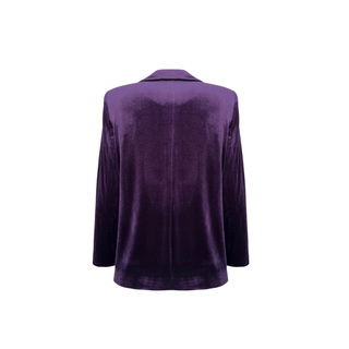 DOUBLE-BREASTED VELVET SET, PURPLE