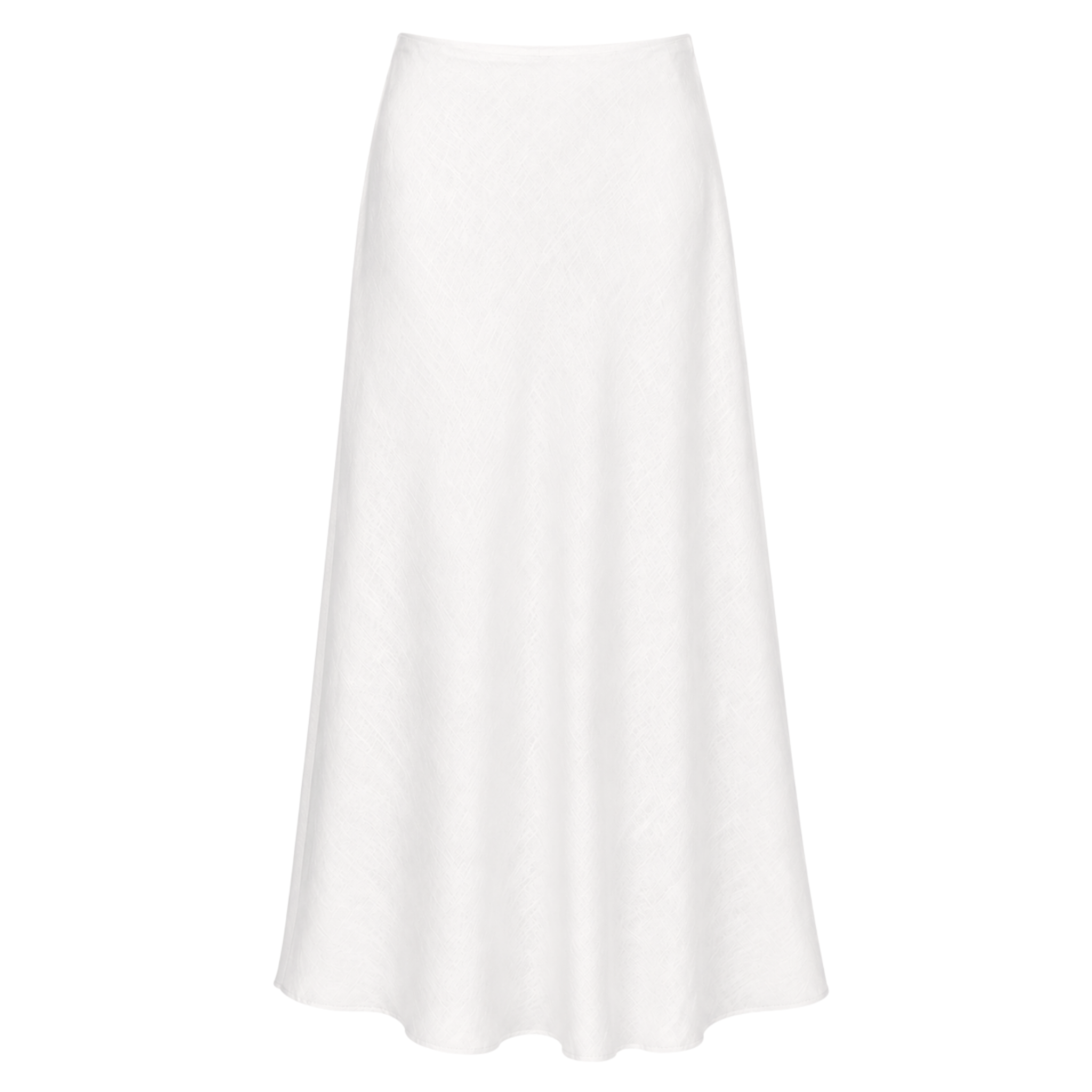 100% LINEN SKIRT ECRU